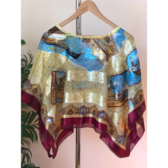 Italian Reworked Scarf Top (Medium-XL) - Picture 5 of 5